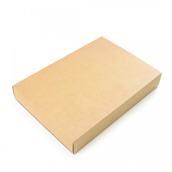 Ref 142 Kraft - Caixa Gaveta p/ 24 Brig. Gourmet Pelotines - Tampa Papel - 25x17x4 cm