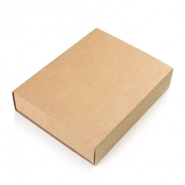 Ref 141 Kraft - Caixa Gaveta p/ 12 Brig. Gourmet Nº4 - Tampa Papel - 17x13x4 cm