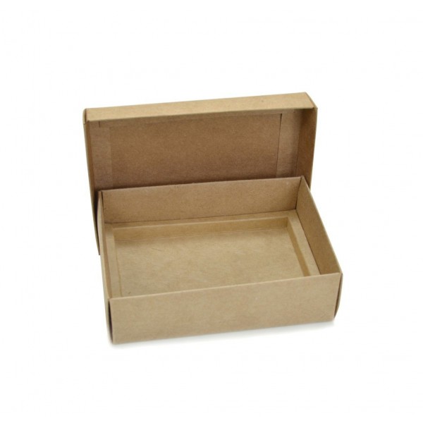 Ref 019 Kraft - Caixa p/ 6 Brigadeiro Gourmet Pelotines - c/ tampa papel - 13x9x4 cm