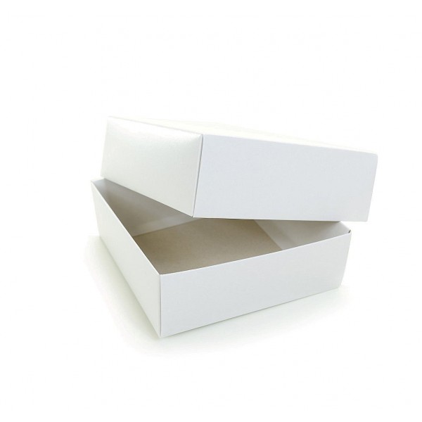 Ref 003 Branca - Caixa c/ tampa papel - 14x14x5 cm