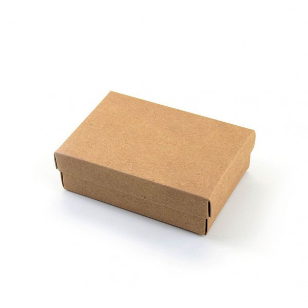 Ref 019 Kraft - Caixa p/ 6 Brigadeiro Gourmet Nº4 - c/ tampa papel - 13x9x4 cm