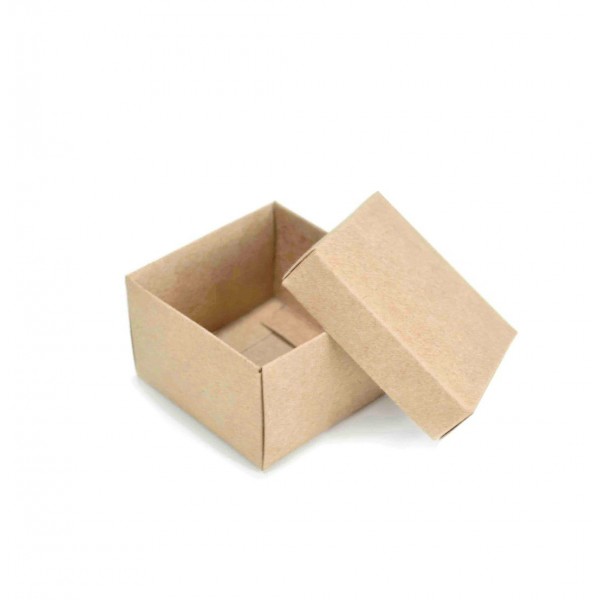 Ref 001 Kraft - Caixa c/ Tampa Papel - 6x6x4 cm