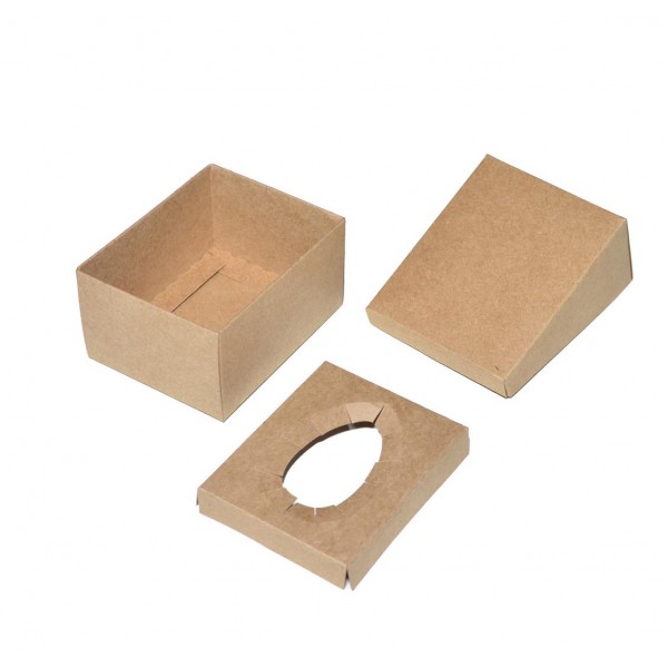 Ref 069 Kraft - Caixa Morango do Amor com Tampa Papel - 10x8x5,5 cm