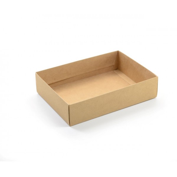 Ref 016 Kraft - Caixa Ovo de Colher 500/750gr. c/ tampa ALTA - 25x18x11 cm