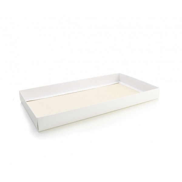 Ref 132 Branca - Caixa p/ 50 Brigadeiro Gourmet Nº4 - c/ tampa papel - 43x23x4 cm