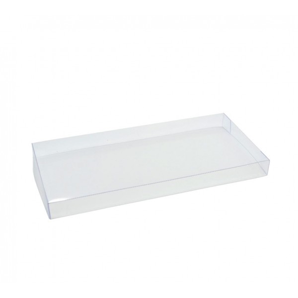 Ref 023 Kraft - Caixa c/ tampa transparente - 19,5x9,5x3 cm