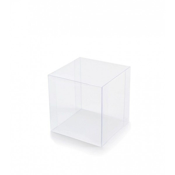 Ref 107 PLUS Branca - Caixa c/ tampa transparente - 7,5x7,5x8 cm