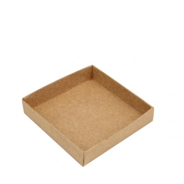 Ref 107 Kraft - Caixa c/ tampa transparente - 7,5x7,5x8 cm