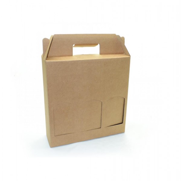 Ref. 306 Kraft Maleta 3 Garrafas 600ml - 24x7,5x24,5 cm