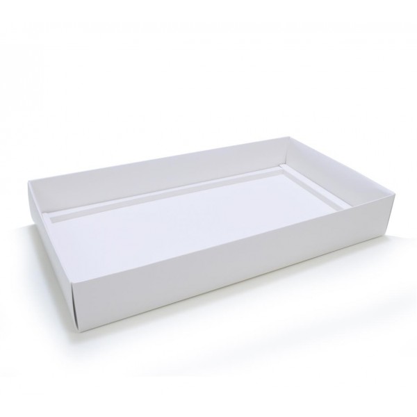 Ref 132 Branca Alta - Caixa p/ 50 Brigadeiro Gourmet Pelotines - c/ tampa papel - 43x23x6,5 cm
