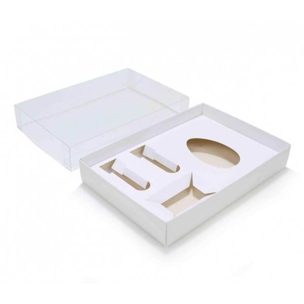Ref 078 Branca - Caixa Kit Mini Confeiteiro Ovo 150 ou 250 gramas - 25x17x5,2 cm