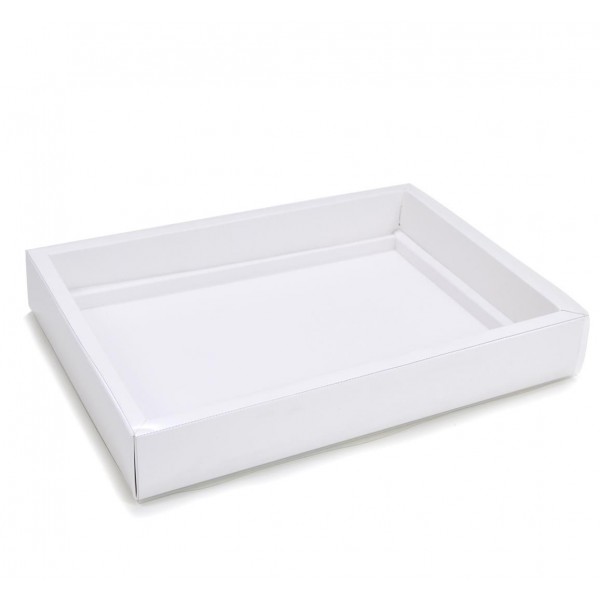 Ref 142 Branca - Caixa Gaveta p/ 24 Brigadeiro Gourmet Pelotines - 25x17x4 cm