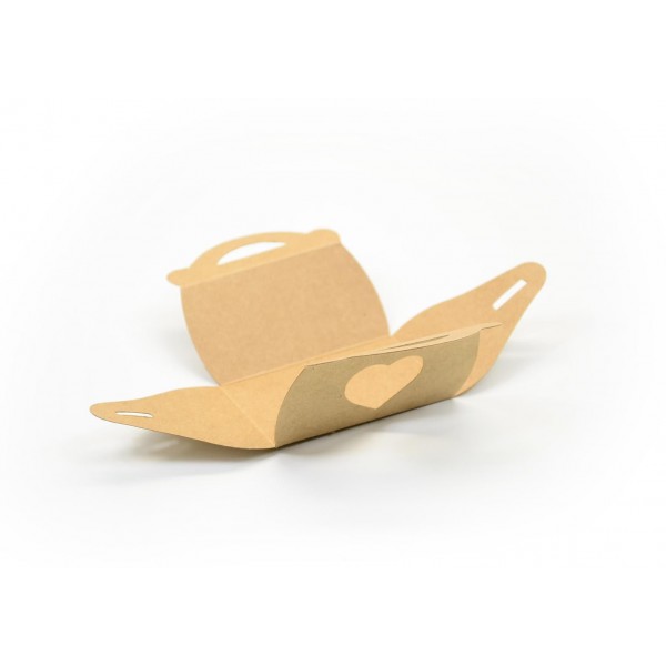 Ref 061 Kraft - Maleta c/ visor coração - 7,5x4,5x4 cm
