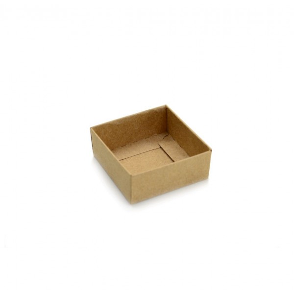 Ref 099 Kraft - Caixa c/ Tampa transparente - 6x6x2,5 cm