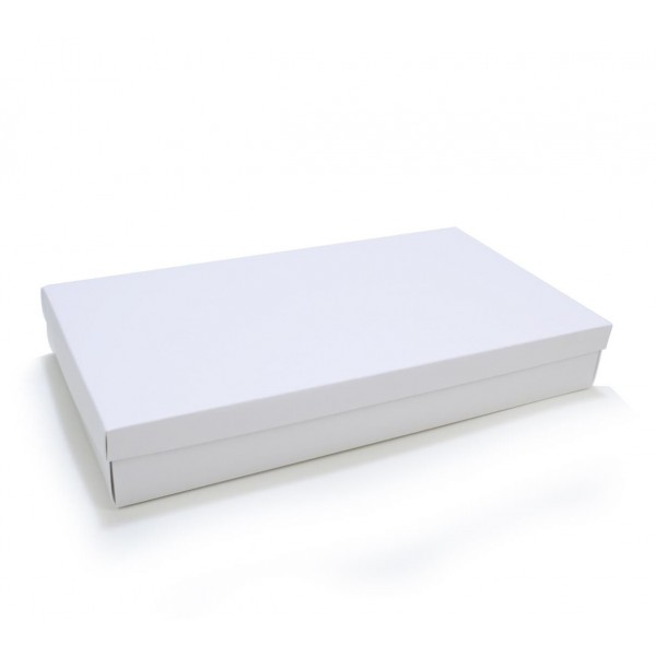Ref 132 Branca Alta - Caixa p/ 50 Brigadeiro Gourmet Nº4 - c/ tampa papel - 43x23x6,5 cm