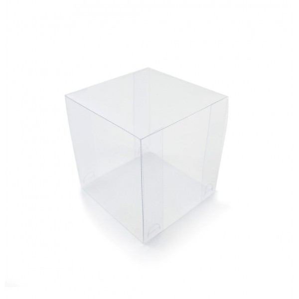 Ref 107 Branca - Caixa 1 Cupcake c/ tampa transparente - 7,5x7,5x8 cm