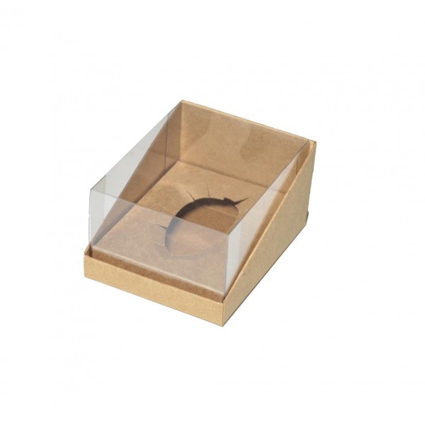 Ref 155 Kraft - Caixa Morango do Amor com Tampa Transparente - 10x8x5,5 cm