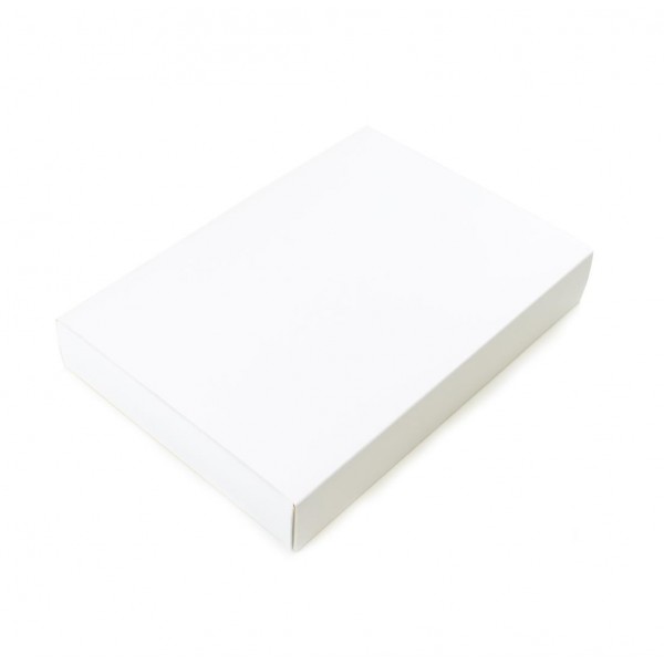 Ref 142 Branca - Caixa Gaveta p/ 24 Brig. Gourmet Nº4 - Tampa Papel - 25x17x4 cm