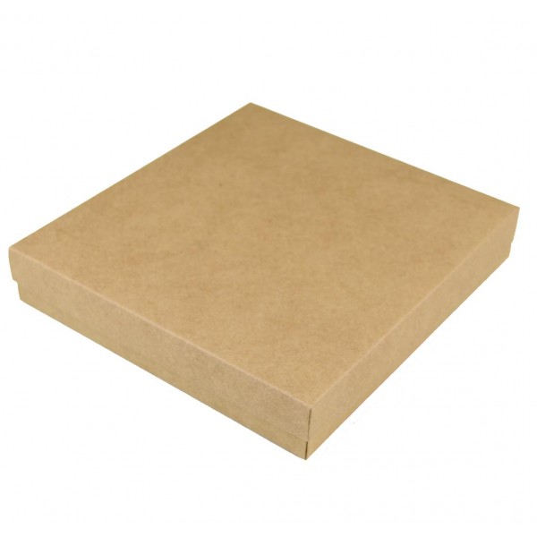 Ref 154 Kraft - Caixa p/ 25 Brigadeiros Gourmet Nº 4 e Nº 5 c/ tampa papel - 23x21x4 cm