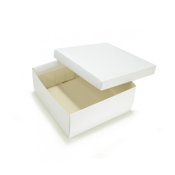 Ref 149 Branca - Caixa Torta / Bolo - 27x27x12 cm