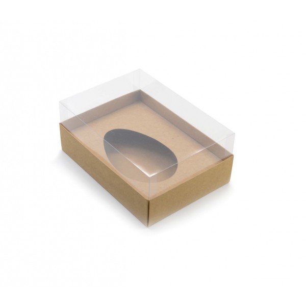 Ref 016 Kraft - Caixa Ovo de Colher 500/750gr. c/ tampa ALTA - 25x18x11 cm