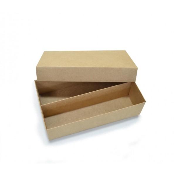 Ref 123 Kraft - Caixa p/ Garrafa e Taça - 22x12,5x6,5 cm