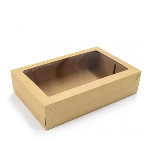 Ref 106 Kraft - Caixa c/ Visor Transparente - 37x24x9 cm