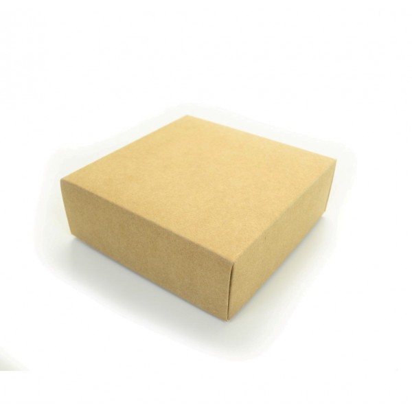 Ref 003 Kraft - Caixa c/ tampa papel - 14x14x5 cm
