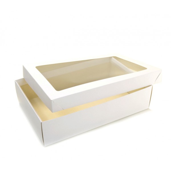 Ref 106 Branca - Caixa c/ Visor Transparente - 37x24x9 cm