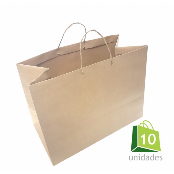 Sacola Ref. 153 - Papel Kraft - 46,5x24,5x35 cm