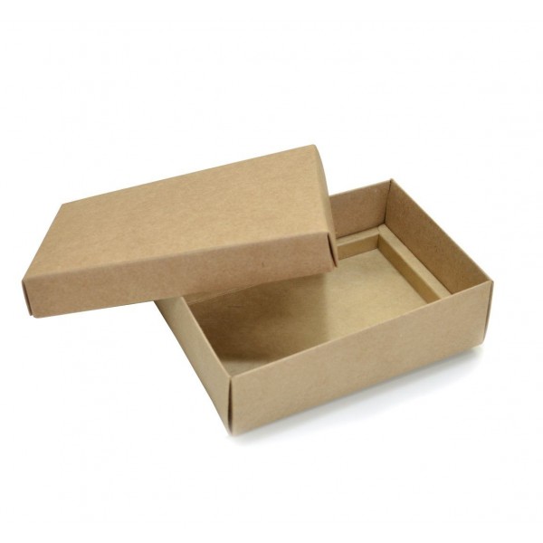 Ref 019 Kraft - Caixa p/ 6 Brigadeiro Gourmet Pelotines - c/ tampa papel - 13x9x4 cm
