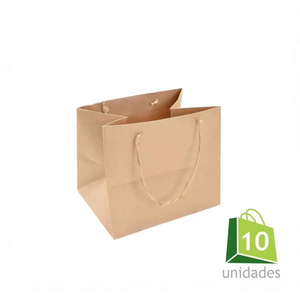 Sacola Ref. 136 - Papel Kraft - 19x15x16 cm