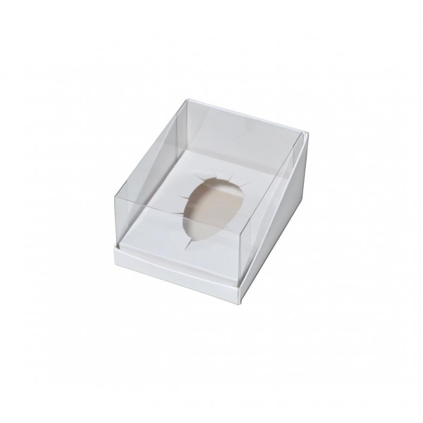 Ref 155 Branca - Caixa Morango do Amor com Tampa Transparente - 10x8x5,5 cm