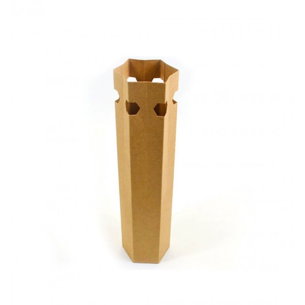 Ref 054 Kraft - Caixa Sextavada p/ 1 Garrafa - 5x33 cm