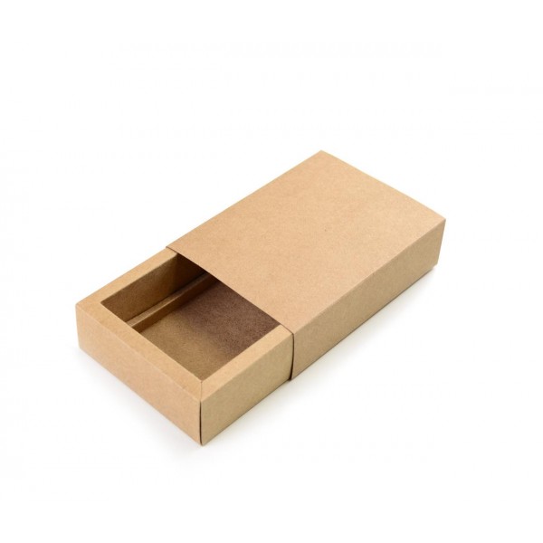Ref 139 Kraft - Caixa Gaveta p/ 6 Brig. Gourmet Pelotines - Tampa Papel - 13x9x4 cm