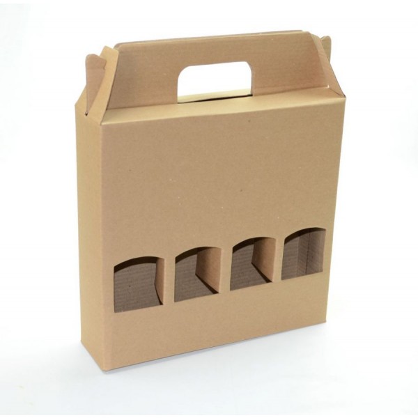 Ref. 304 Kraft Maleta 4 Garrafas 300ml - 25,5x6,5x24,5 cm