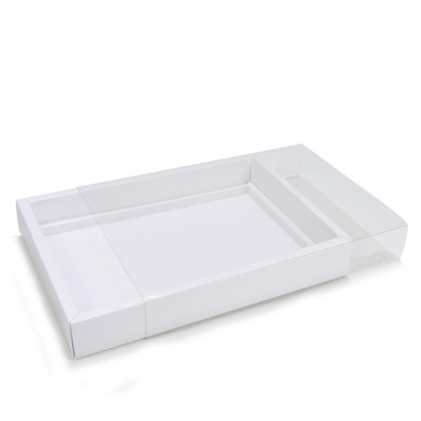 Ref 142 Branca - Caixa Gaveta p/ 24 Brigadeiro Gourmet Pelotines - 25x17x4 cm