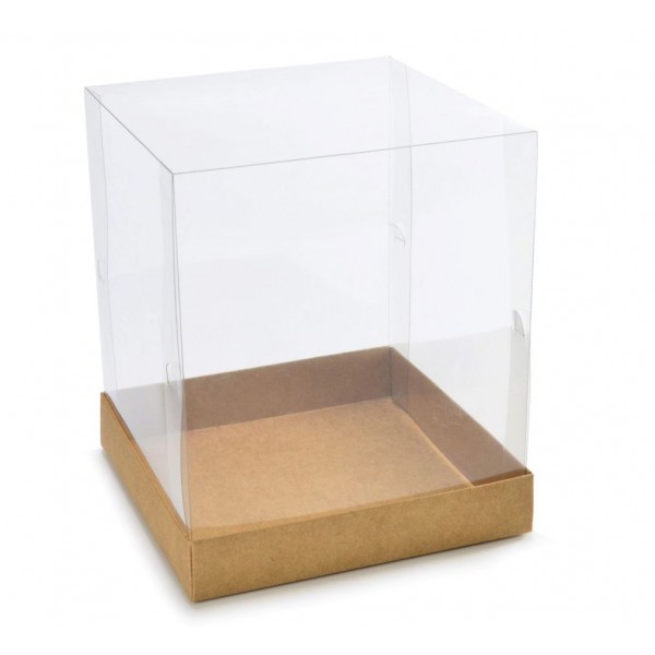 Ref 140 Kraft - Bolo / Torta / Naked / Glow / Dressed Cake / Panettone 1Kg. - 20x20x20 cm