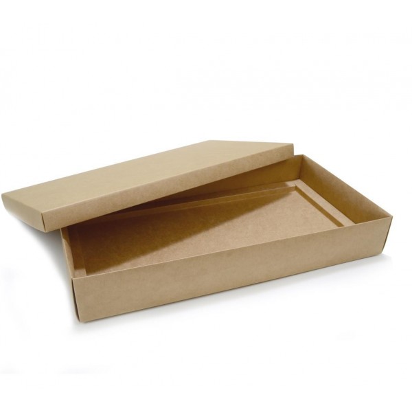 Ref 132 kraft Alta - Caixa p/ 50 Brigadeiro Gourmet Pelotines - c/ tampa papel - 43x23x6,5 cm