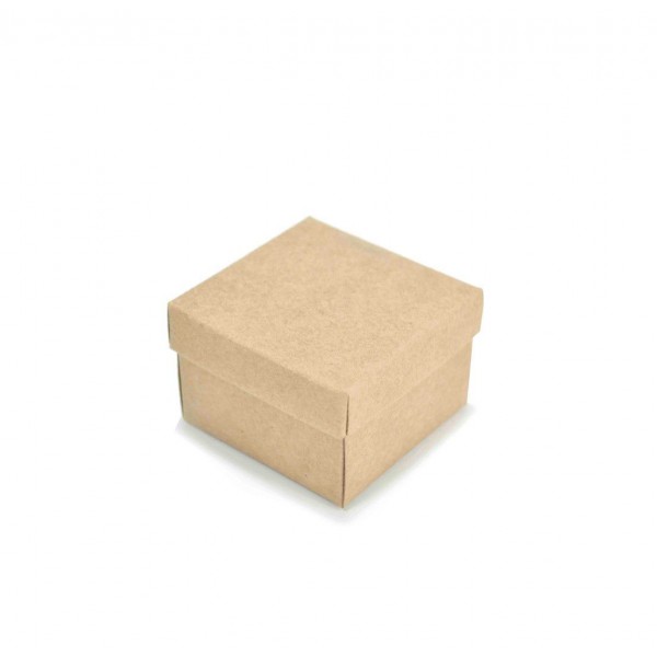 Ref 001 Kraft - Caixa c/ Tampa Papel - 6x6x4 cm