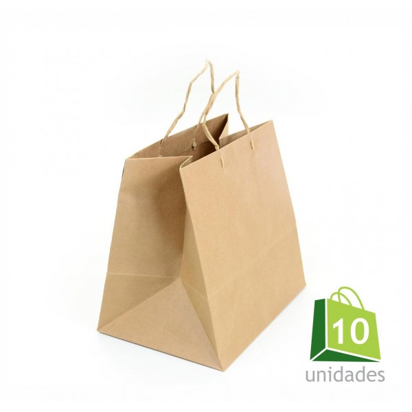 Sacola Ref. 031 - Papel Kraft - 27x19,5x26 cm