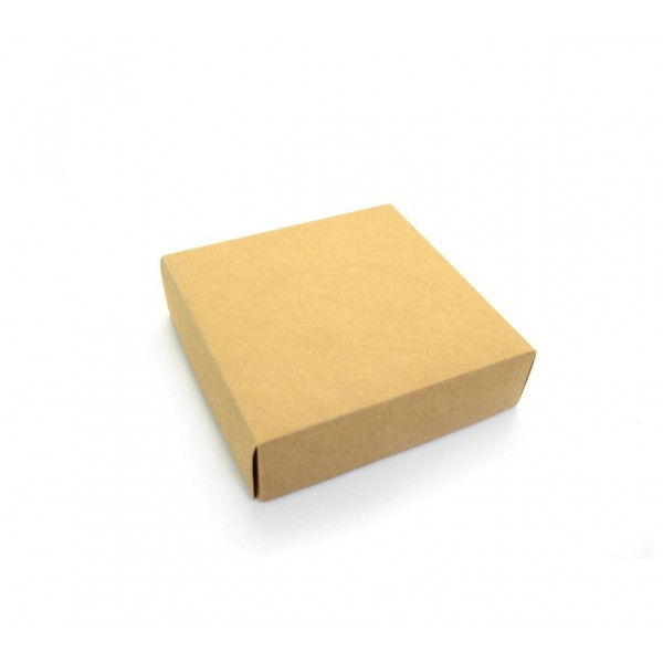 Ref 004 Kraft - Caixa c/ tampa papel - 17,5x17,5x5 cm