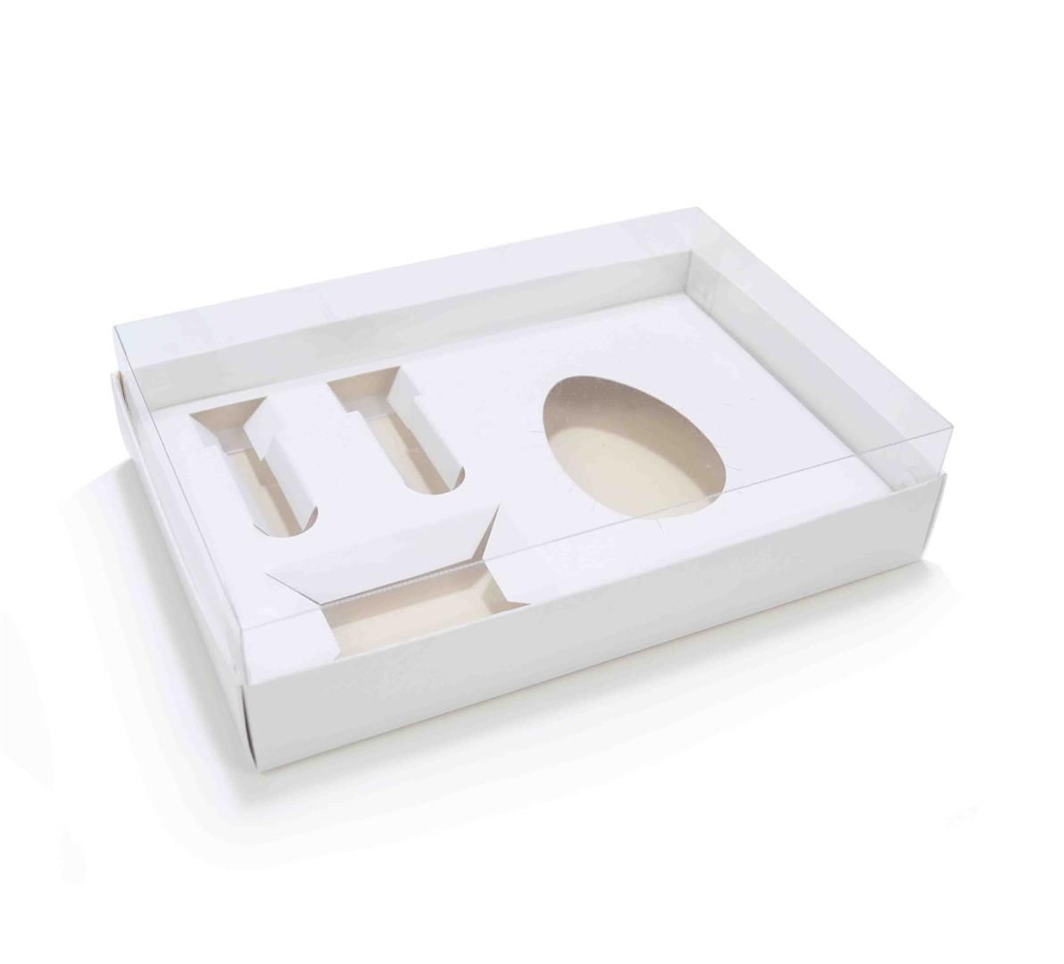 Ref 078 Branca - Caixa Kit Mini Confeiteiro Ovo 150 ou 250 gramas - 25x17x5,2 cm