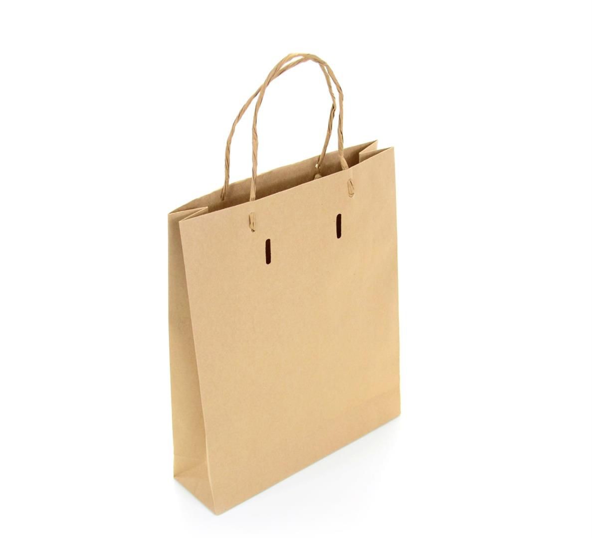 Sacola Ref. 058 - 23,5x7x29 cm - Papel Kraft