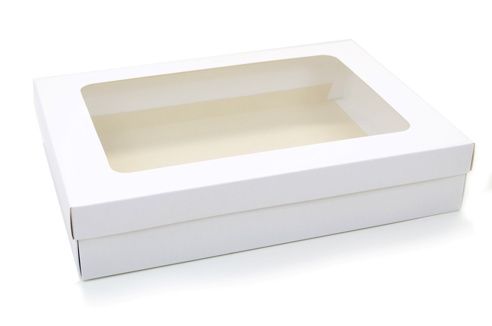 Ref 089 Branca - Caixa c/ visor na tampa - 40x29x8 cm