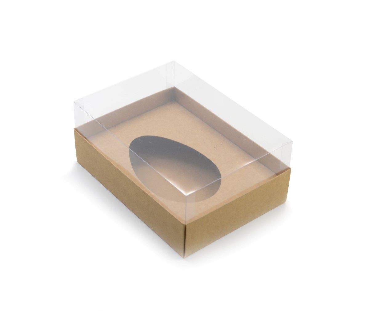 Ref 016 Kraft - Caixa Ovo de Colher 500/750gr. c/ tampa ALTA - 25x18x11 cm