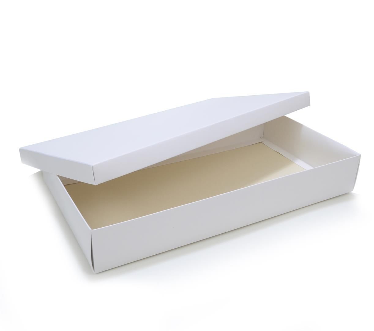 Ref 132 Branca Alta - Caixa c/ tampa papel - 43x23x6,5 cm