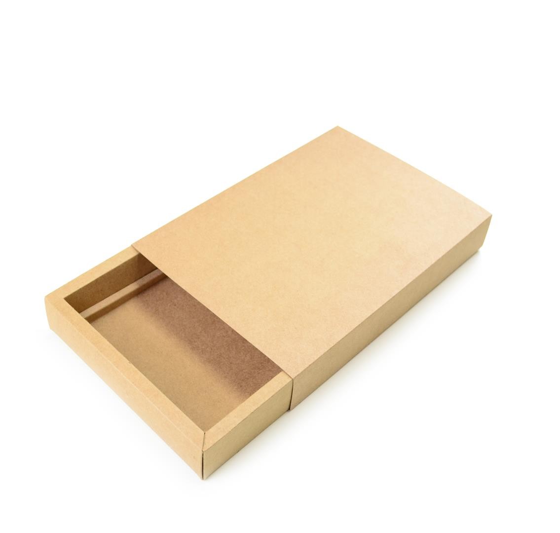 Ref 142 Kraft - Caixa Gaveta p/ 24 Brig. Gourmet Pelotines - Tampa Papel - 25x17x4 cm