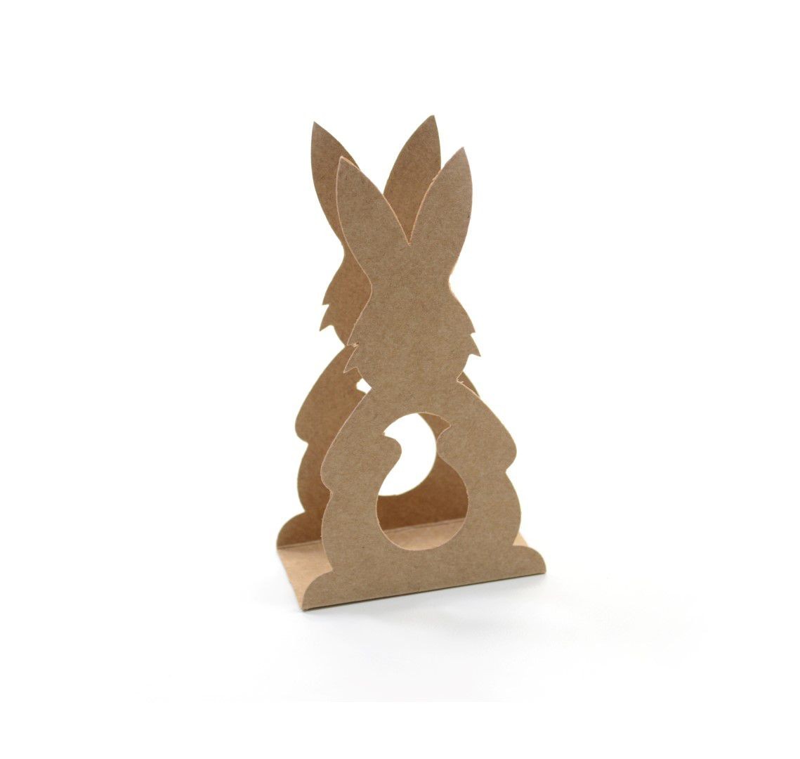 Ref 122 Kraft - Envoltório Coelho c/ base larga - 6x3x10,7 cm