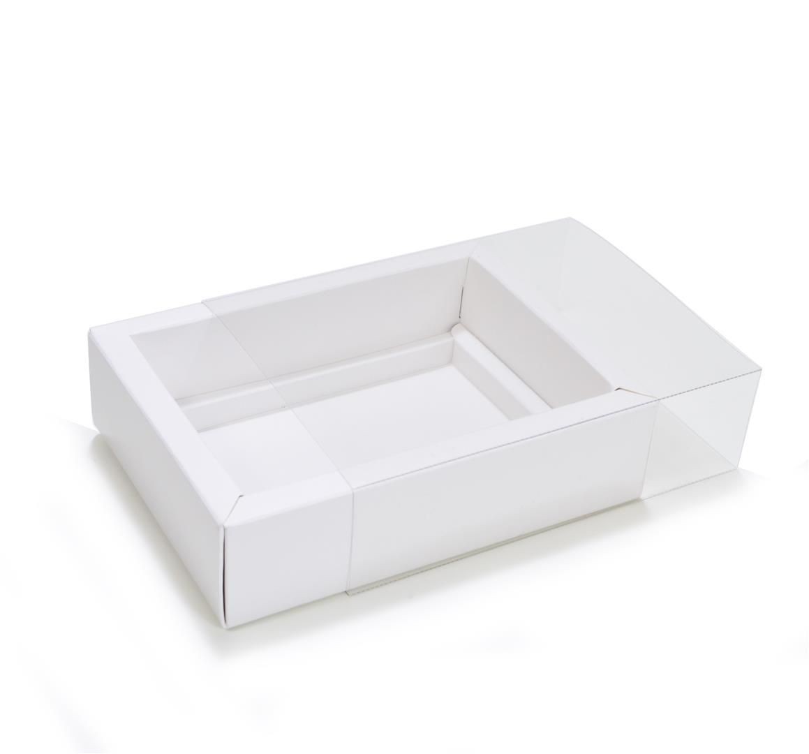 Ref 139 Branca - Caixa Gaveta p/ 6 Brigadeiro Gourmet Pelotines - 13x9x4 cm